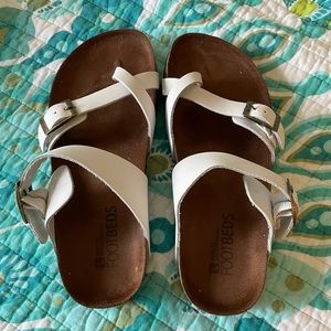 White Mountain Gracie Leather Sandals 7M